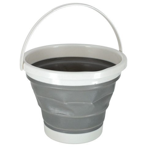 Wiadro silikonowe wiaderko składane uniwersalne z raczką kempingowe na grzyby ryby 10 L szary Kik Sp. z o. o. Sp. k.