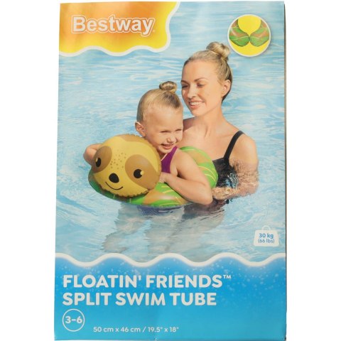 Kółko do pływania dmuchane BESTWAY 36405 leniwiec 50x46cm Kik Sp. z o. o. Sp. k. Kółko do pływania dmuchane BESTWAY 36405 leniwiec 50x46cm Kik Sp. z o. o. Sp. k.
