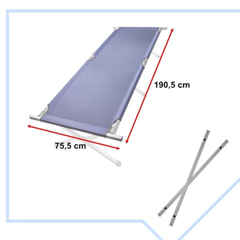 Łóżko polowe składane turystyczne kanadyjka XXL niebieskie 150kg Kik Sp. z o. o. Sp. k.