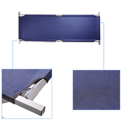 Łóżko polowe składane turystyczne kanadyjka XXL niebieskie 150kg Kik Sp. z o. o. Sp. k.