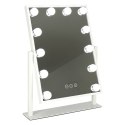 Lusterko do makijażu kosmetyczne podświetlane LED Hollywood z 12 żarówkami USB 30 x 40 cm Kik Sp. z o. o. Sp. k.