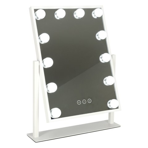Lusterko do makijażu kosmetyczne podświetlane LED Hollywood z 12 żarówkami USB 30 x 40 cm Kik Sp. z o. o. Sp. k. Lusterko do makijażu kosmetyczne podświetlane LED Hollywood z 12 żarówkami USB 30 x 40 cm Kik Sp. z o. o. Sp. k.