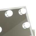 Lusterko do makijażu kosmetyczne podświetlane LED Hollywood z 12 żarówkami USB 30 x 40 cm Kik Sp. z o. o. Sp. k.