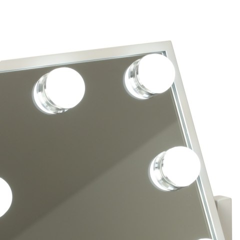Lusterko do makijażu kosmetyczne podświetlane LED Hollywood z 12 żarówkami USB 30 x 40 cm Kik Sp. z o. o. Sp. k. Lusterko do makijażu kosmetyczne podświetlane LED Hollywood z 12 żarówkami USB 30 x 40 cm Kik Sp. z o. o. Sp. k.