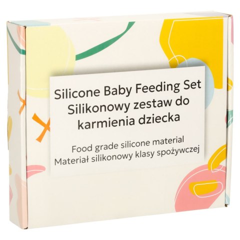 Naczynia silikonowe dla dzieci niemowląt zestaw stołowy 4 elementów miś pomarańczowy Kik Sp. z o. o. Sp. k.