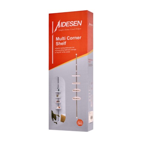 Półka łazienkowa narożna teleskopowa pod prysznic 320 cm Kik Sp. z o. o. Sp. k.