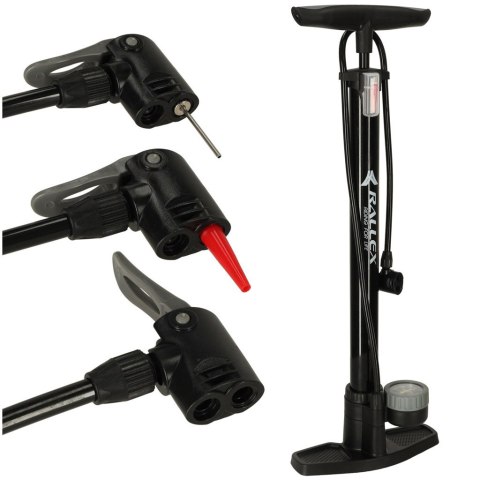 Pompka rowerowa RALLEX podłogowa nożna z manometrem 11bar Kik Sp. z o. o. Sp. k. Pompka rowerowa RALLEX podłogowa nożna z manometrem 11bar Kik Sp. z o. o. Sp. k.