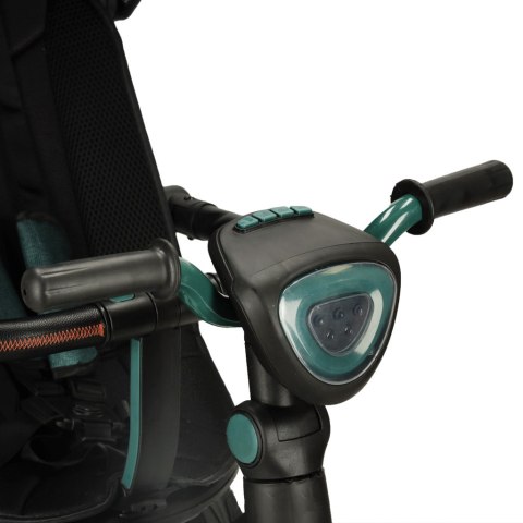 Rowerek trójkołowy TRIKE FIX Elite 2w1 z daszkiem obracany regulowany spacerówka prowadnik pasy zielony Kik Sp. z o. o. Sp. k.
