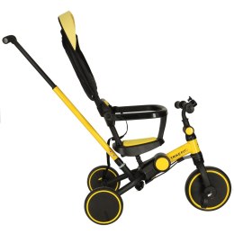 Rowerek trójkołowy TRIKE FIX V4 rower biegowy 6w1 daszek prowadnik pasy żółty czarny Kik Sp. z o. o. Sp. k.