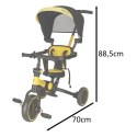 Rowerek trójkołowy TRIKE FIX V4 rower biegowy 6w1 daszek prowadnik pasy żółty czarny Kik Sp. z o. o. Sp. k.