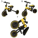 Rowerek trójkołowy TRIKE FIX V4 rower biegowy 6w1 daszek prowadnik pasy żółty czarny Kik Sp. z o. o. Sp. k.