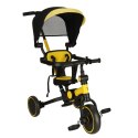 Rowerek trójkołowy TRIKE FIX V4 rower biegowy 6w1 daszek prowadnik pasy żółty czarny Kik Sp. z o. o. Sp. k.