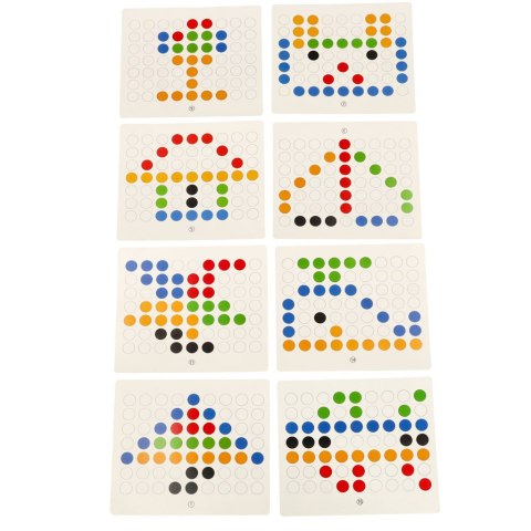 Tablica edukacyjna magnetyczna z pinezkami do układania 40 kropek Kik Sp. z o. o. Sp. k.