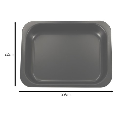 Blacha do pieczenia tortownica forma do ciast wypieków uniwersalna 29cm x 22cm x 6cm czarna Spółdzielnia Snb Białystok Blacha do pieczenia tortownica forma do ciast wypieków uniwersalna 29cm x 22cm x 6cm czarna Spółdzielnia Snb Białystok