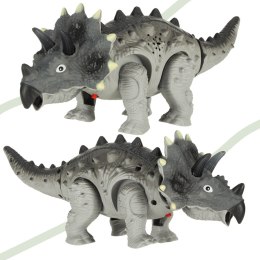 Dinozaur Triceratops zabawka interaktywna na baterie chodzi świeci ryczy Kik Sp. z o. o. Sp. k.