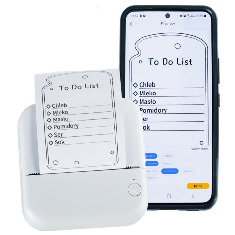 Drukarka mini termiczna do zdjęć notatek kieszonkowa bluetooth Kik Sp. z o. o. Sp. k. Drukarka mini termiczna do zdjęć notatek kieszonkowa bluetooth Kik Sp. z o. o. Sp. k.