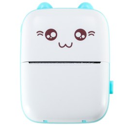 Drukotek drukarka mini termiczna do zdjęć notatek etykiet + kabel USB kotek kot niebieski Kik Sp. z o. o. Sp. k.