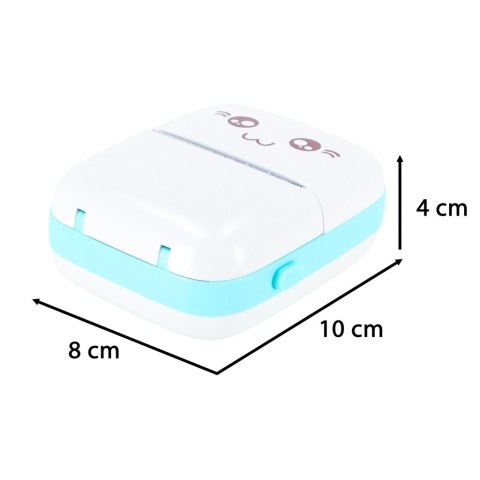 Drukotek drukarka mini termiczna do zdjęć notatek etykiet + kabel USB kotek kot niebieski Kik Sp. z o. o. Sp. k. Drukotek drukarka mini termiczna do zdjęć notatek etykiet + kabel USB kotek kot niebieski Kik Sp. z o. o. Sp. k.