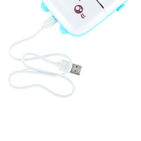 Drukotek drukarka mini termiczna do zdjęć notatek etykiet + kabel USB kotek kot niebieski Kik Sp. z o. o. Sp. k. Drukotek drukarka mini termiczna do zdjęć notatek etykiet + kabel USB kotek kot niebieski Kik Sp. z o. o. Sp. k.