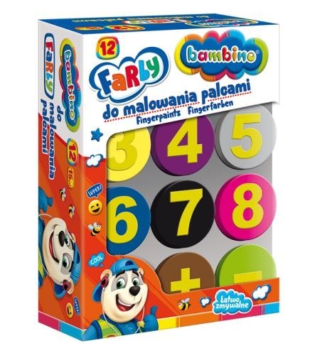 Farby do malowania palcami Bambino 12 kolorów St. Majewski Sp. z o. o. Farby do malowania palcami Bambino 12 kolorów St. Majewski Sp. z o. o.