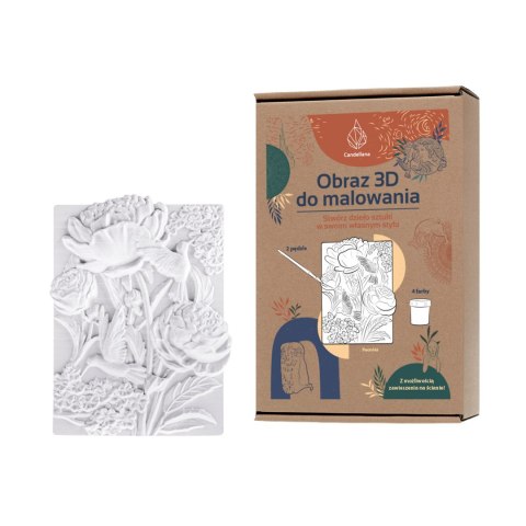 Kolorowanka gipsowa obraz do malowania 3D CANDELLANA kwiaty peonie zestaw farby i pędzle Youartgift Sp. z o. o. Kolorowanka gipsowa obraz do malowania 3D CANDELLANA kwiaty peonie zestaw farby i pędzle Youartgift Sp. z o. o.