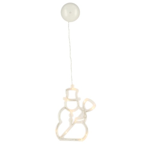 Lampki LED wisząca dekoracja świąteczna okna bałwanek 49cm przyssawka 10 LED Kik Sp. z o. o. Sp. k.