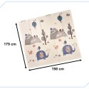 Mata edukacyjna piankowa dwustronna składana słonie las 180 x 200 cm Kik Sp. z o. o. Sp. k.