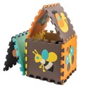 Mata edukacyjna piankowa puzzle zwierzątka kolorowa 85 x 85 cm 9 elementów kolorowa folia Kik Sp. z o. o. Sp. k.