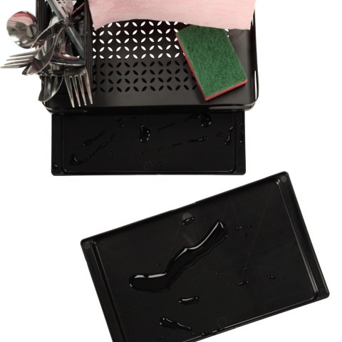 Organizer do kuchni na zlew półka kuchenna na przybory czarna Kik Sp. z o. o. Sp. k. Organizer do kuchni na zlew półka kuchenna na przybory czarna Kik Sp. z o. o. Sp. k.