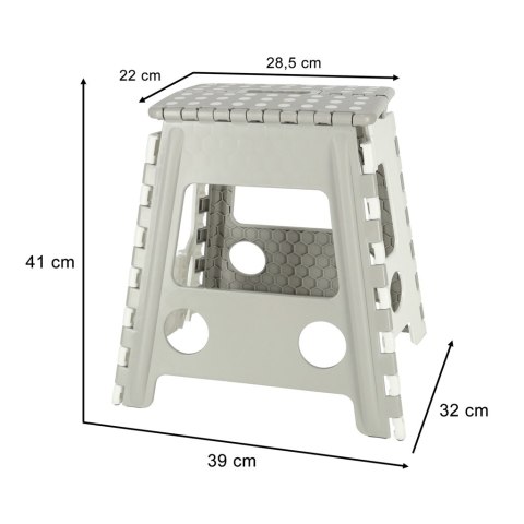 Stołek taboret składany antypoślizgowy wysoki 39cm jasny szary Kik Sp. z o. o. Sp. k. Stołek taboret składany antypoślizgowy wysoki 39cm jasny szary Kik Sp. z o. o. Sp. k.