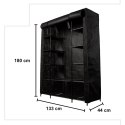 Szafa tekstylna materiałowa składana garderoba na ubrania XXL czarna Kik Sp. z o. o. Sp. k.
