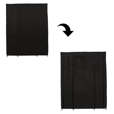 Szafa tekstylna materiałowa składana garderoba na ubrania XXL czarna Kik Sp. z o. o. Sp. k.