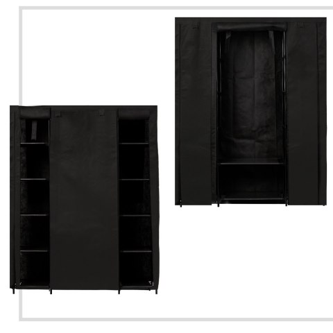 Szafa tekstylna materiałowa składana garderoba na ubrania XXL czarna Kik Sp. z o. o. Sp. k.