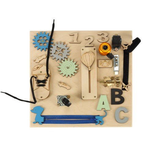 Tablica manipulacyjna drewniana 30 x 30 cm "3Toysm" Dzięgielewski Tomasz Tablica manipulacyjna drewniana 30 x 30 cm "3Toysm" Dzięgielewski Tomasz