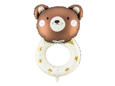 Balon foliowy Grzechotka miś 45cm x 67cm Partydeco Sp. z o. o. Balon foliowy Grzechotka miś 45cm x 67cm Partydeco Sp. z o. o.
