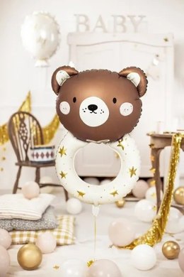 Balon foliowy Grzechotka miś 45cm x 67cm Partydeco Sp. z o. o.