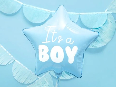 Balon foliowy "It's a boy" na baby shower gwiazda niebieska 48cm Partydeco Sp. z o. o. Balon foliowy "It's a boy" na baby shower gwiazda niebieska 48cm Partydeco Sp. z o. o.