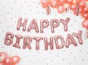 Balon foliowy dekoracja urodzinowa Happy Birthday różowe złoto 340cm x 35cm Partydeco Sp. z o. o.