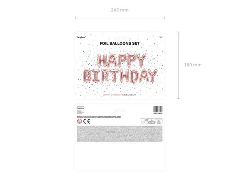 Balon foliowy dekoracja urodzinowa Happy Birthday różowe złoto 340cm x 35cm Partydeco Sp. z o. o. Balon foliowy dekoracja urodzinowa Happy Birthday różowe złoto 340cm x 35cm Partydeco Sp. z o. o.
