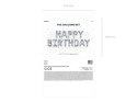 Balon foliowy dekoracja urodzinowa Happy Birthday srebrna 340cm x 35cm Partydeco Sp. z o. o.