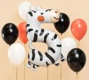 Balon foliowy urodzinowy cyfra "5" - Zebra 42x81 cm Partydeco Sp. z o. o.