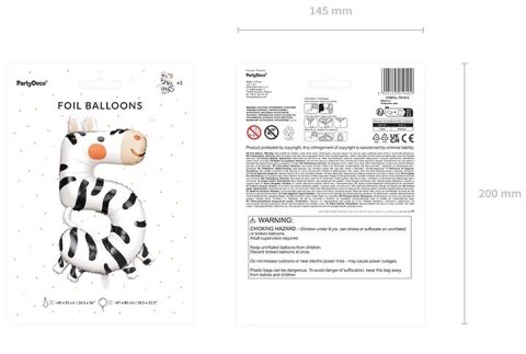 Balon foliowy urodzinowy cyfra "5" - Zebra 42x81 cm Partydeco Sp. z o. o. Balon foliowy urodzinowy cyfra "5" - Zebra 42x81 cm Partydeco Sp. z o. o.