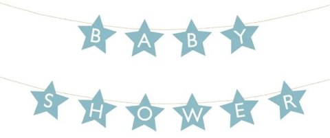 Baner napis na baby shower gwiazdki jasnoniebieskie 290cm x 16,5cm Partydeco Sp. z o. o. Baner napis na baby shower gwiazdki jasnoniebieskie 290cm x 16,5cm Partydeco Sp. z o. o.