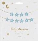 Baner napis na baby shower gwiazdki jasnoniebieskie 290cm x 16,5cm Partydeco Sp. z o. o.