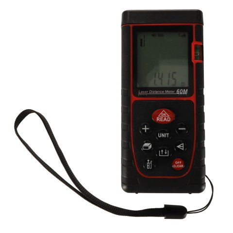Dalmierz laserowy miernik odległości cyfrowy wodoodporny IP54 3mm/60m pokrowiec zasilanie bateryjne KAFUWELL Kik Sp. z o. o. Sp. k. Dalmierz laserowy miernik odległości cyfrowy wodoodporny IP54 3mm/60m pokrowiec zasilanie bateryjne KAFUWELL Kik Sp. z o. o. Sp. k.