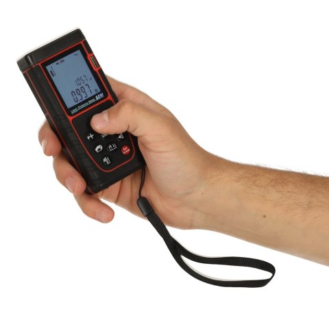 Dalmierz laserowy miernik odległości cyfrowy wodoodporny IP54 3mm/60m pokrowiec zasilanie bateryjne KAFUWELL Kik Sp. z o. o. Sp. k. Dalmierz laserowy miernik odległości cyfrowy wodoodporny IP54 3mm/60m pokrowiec zasilanie bateryjne KAFUWELL Kik Sp. z o. o. Sp. k.