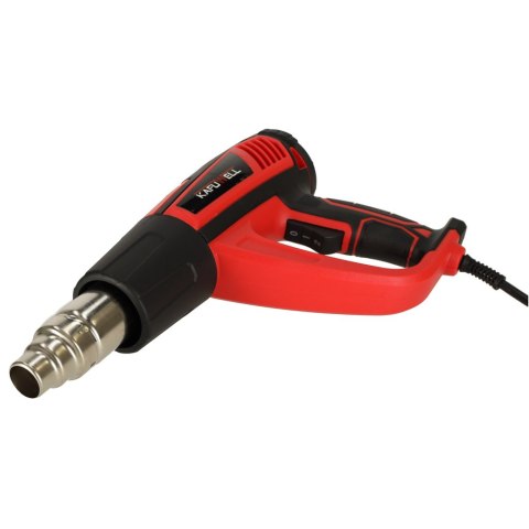 KAFUWELL Opalarka elektryczna z regulacja tempratury 0-600 st. C przepływ powietrza 300-500 l/min + 4 wymienne końcówki 1850W Kik Sp. z o. o. Sp. k. KAFUWELL Opalarka elektryczna z regulacja tempratury 0-600 st. C przepływ powietrza 300-500 l/min + 4 wymienne końcówki 1850W Kik Sp. z o. o. Sp. k.