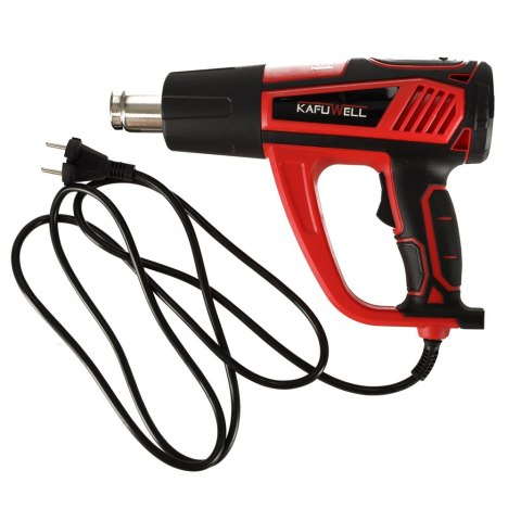 KAFUWELL Opalarka elektryczna z regulacja tempratury 0-600 st. C przepływ powietrza 300-500 l/min + 4 wymienne końcówki 1850W Kik Sp. z o. o. Sp. k. KAFUWELL Opalarka elektryczna z regulacja tempratury 0-600 st. C przepływ powietrza 300-500 l/min + 4 wymienne końcówki 1850W Kik Sp. z o. o. Sp. k.