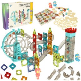 Klocki magnetyczne magnetic sticks marble tor kulkowy z dźwiękiem muzyką grający 118 elementów Kik Sp. z o. o. Sp. k.