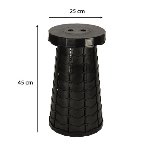 Krzesło składane taboret teleskopowy turystyczny przenośny czarny 200kg Kik Sp. z o. o. Sp. k. Krzesło składane taboret teleskopowy turystyczny przenośny czarny 200kg Kik Sp. z o. o. Sp. k.